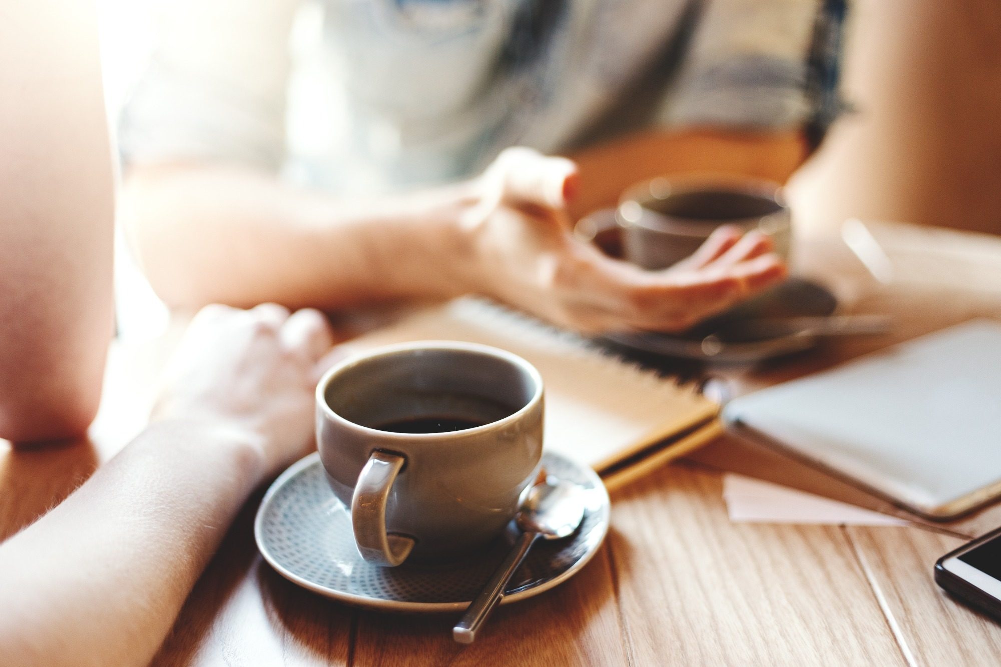 divorcing or separating couple talking about arrangements for children or finances on divorce